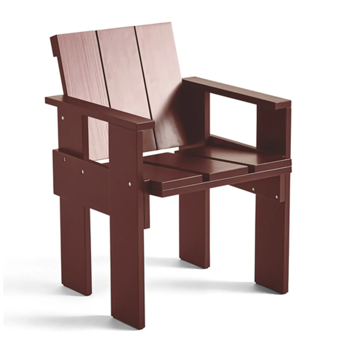 HAY Crate Dining Chair karmstol Iron red