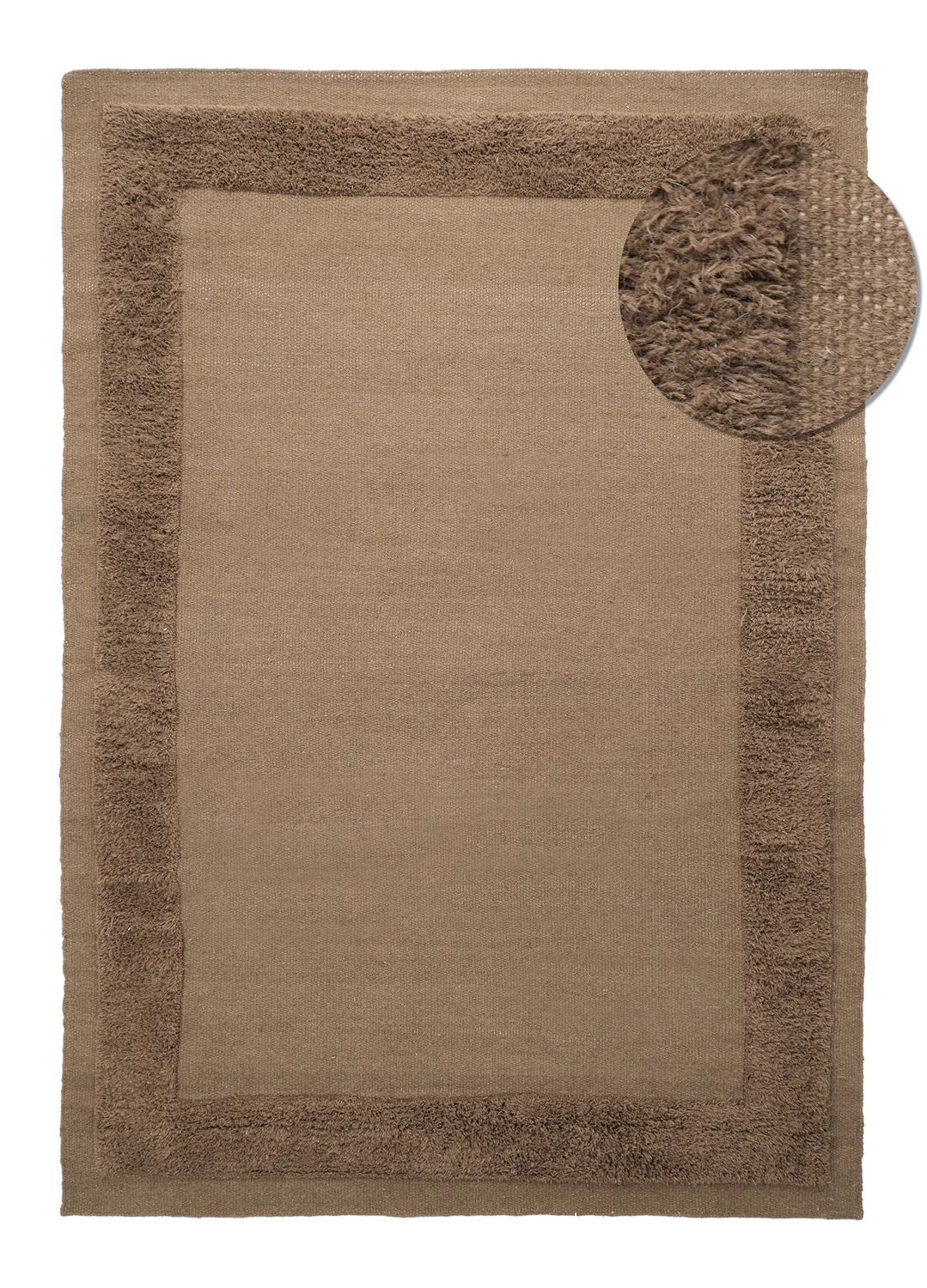 Ullteppe - Beja (mørk brun) (Størrelse: 80 x 150 cm)
