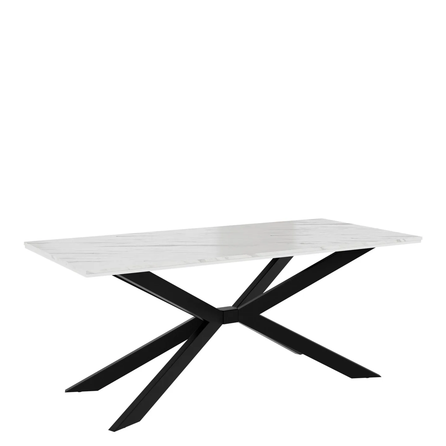 Aplung Matbord 190 cm Rektangulär - Vit/Svart