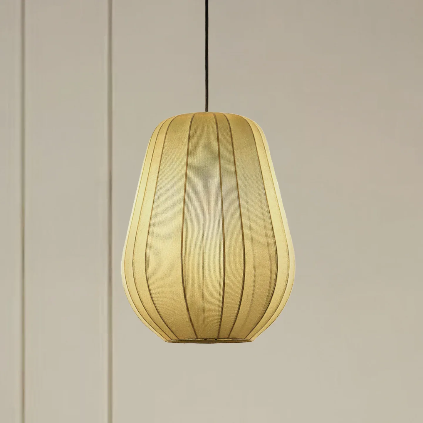 Helin Taklampa Ø30 Grå - Lindby - Matsal - Modern - Tyg / textil - Med en ljuskälla