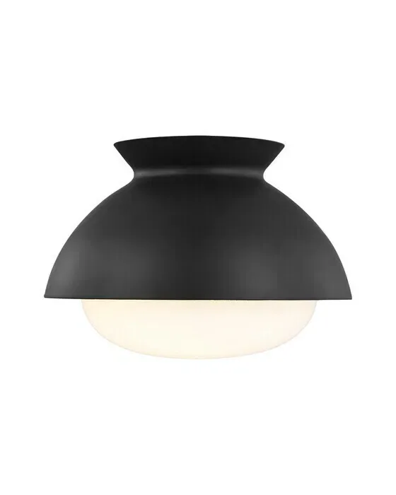 Lucerne One Light Flush Mount Midnight Black