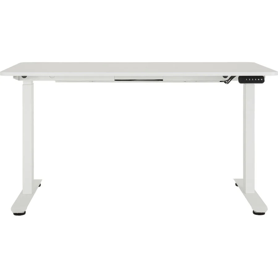 Schreibtisch Lario weiss Melaninbeschichtete Holzwerkstoffplatte Höhenverstellbar B 140 T 70 cm