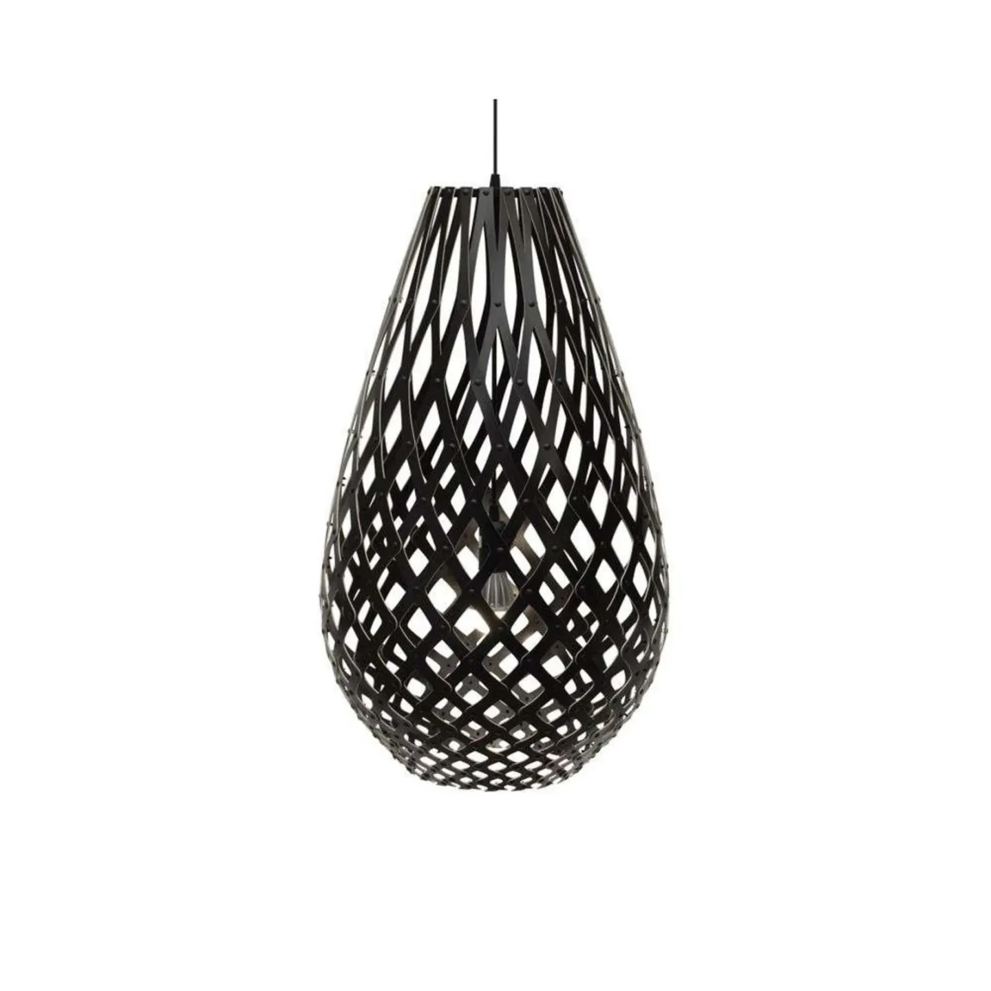 Koura Pendel H100 Svart 2 Sider - David Trubridge - Stue - Bambus