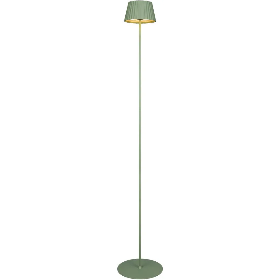 Stehlampe Zeraus Grün Metall 123 cm - Farbe: PISTAZIE - LED - LED Energiesparlampen