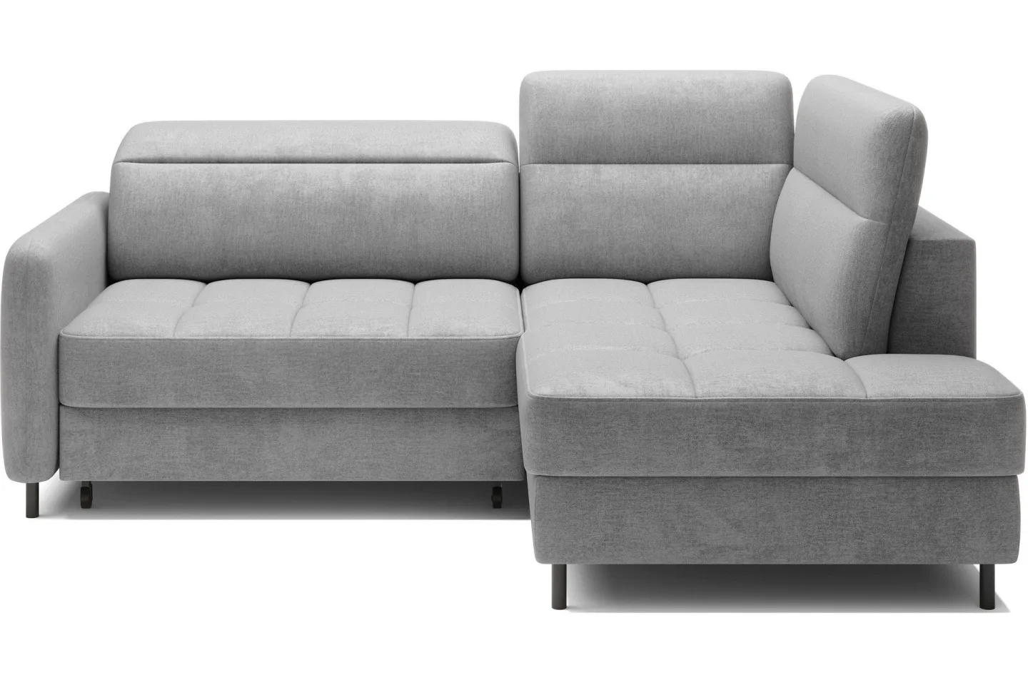 Masuo Bäddsoffa med Schäslong 3-sits - Grå