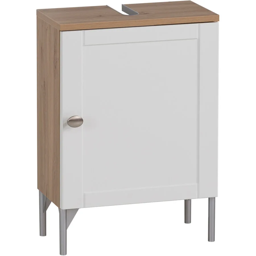 Waschbeckenunterschrank Jukka Eiche Dekor Holzwerkstoff B 40.3 T 32 cm H 58.5 cm