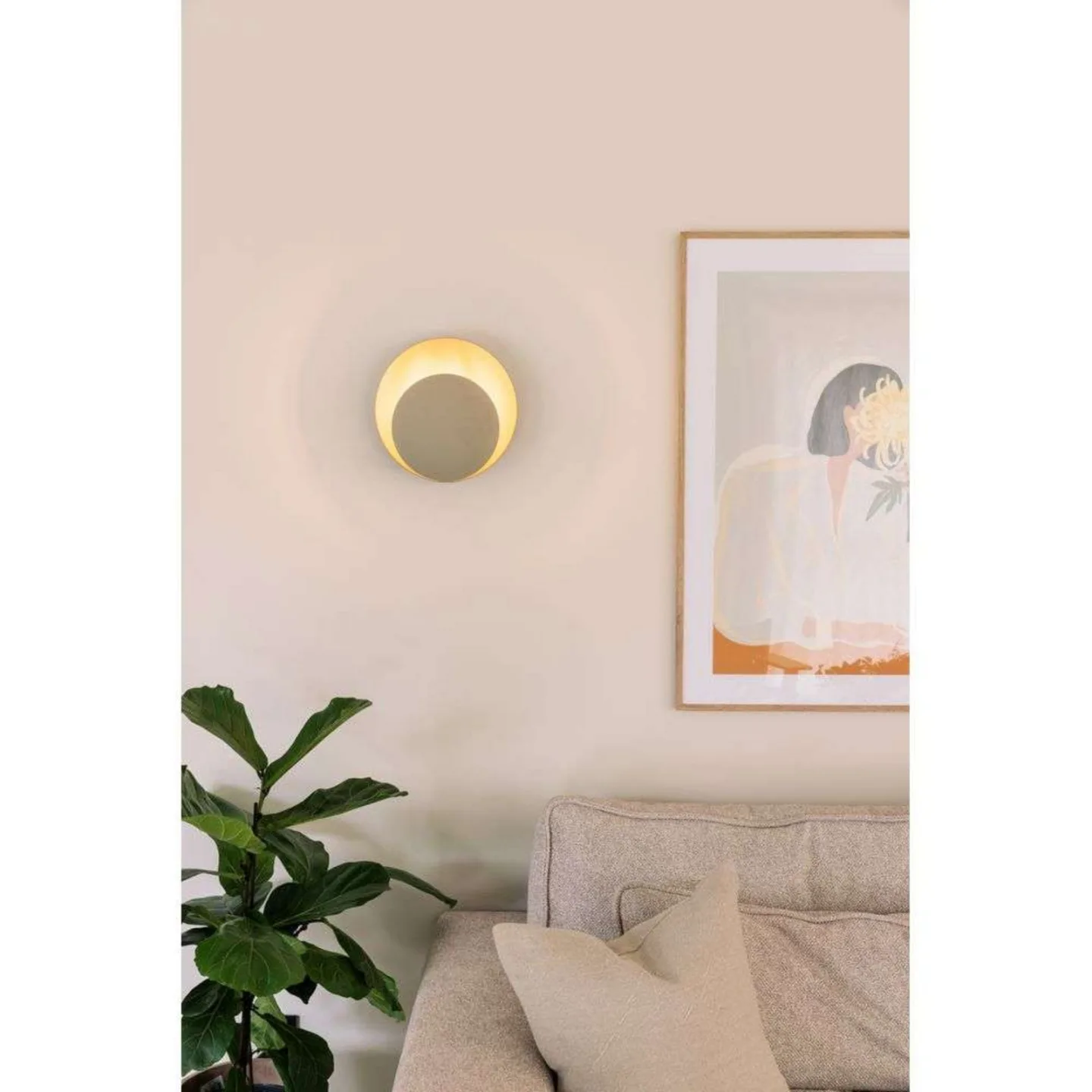 Orbit Wandleuchte Beige - Globen Lighting - Wohnzimmer - Design - Metall - Einflammig