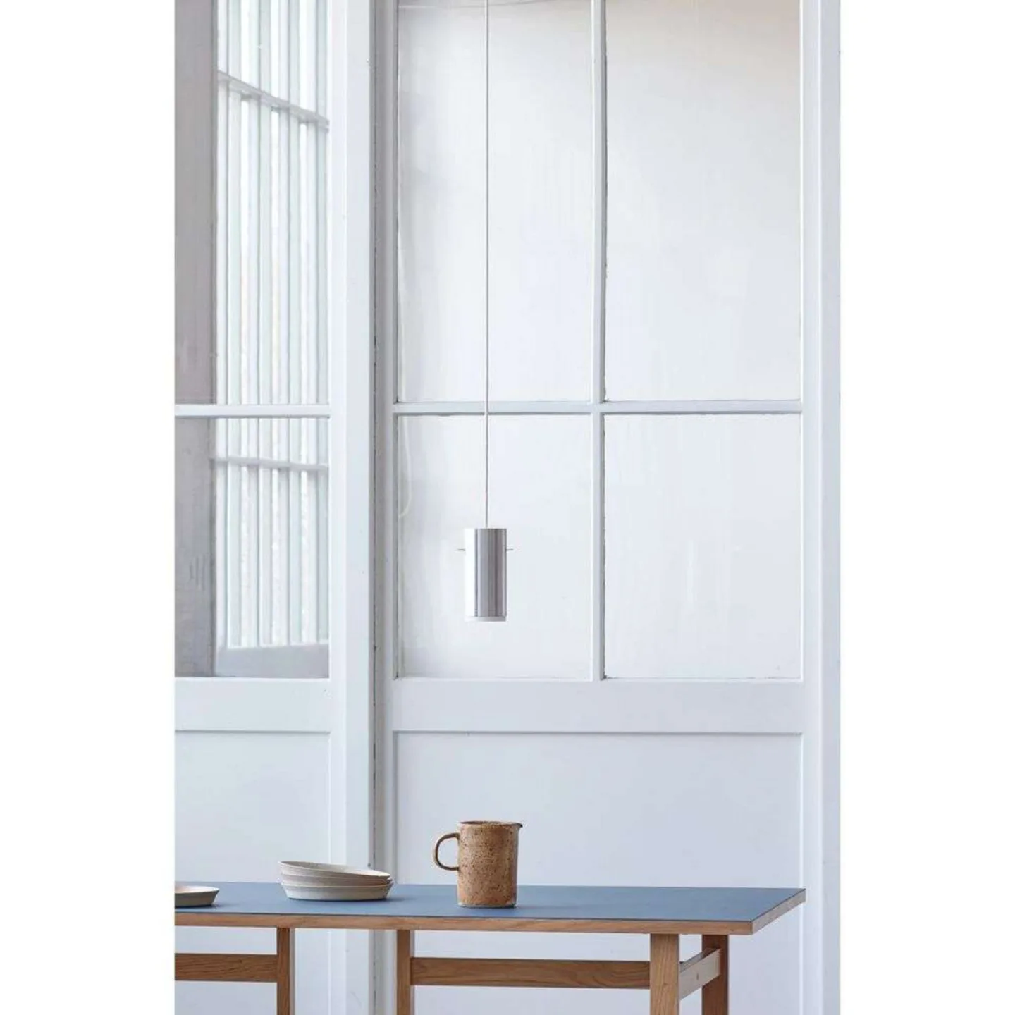 Tube Pendelleuchte Small Brushed Aluminium - Moebe - Wohnzimmer