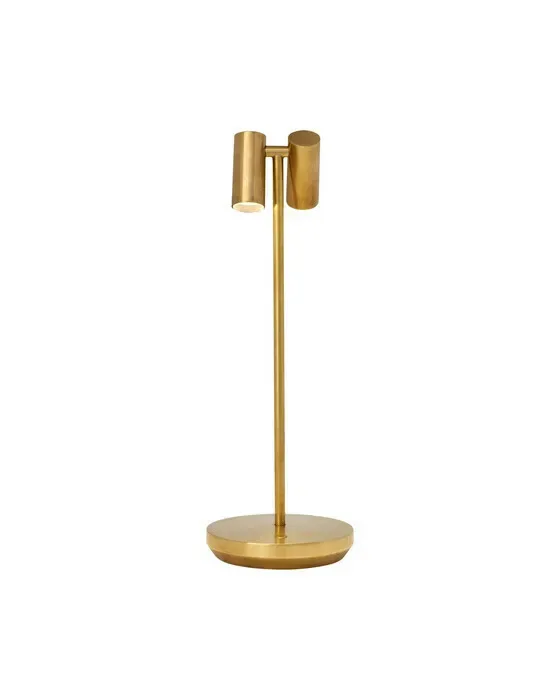 Doppia Accent Rechargeable Table Lamp Brass