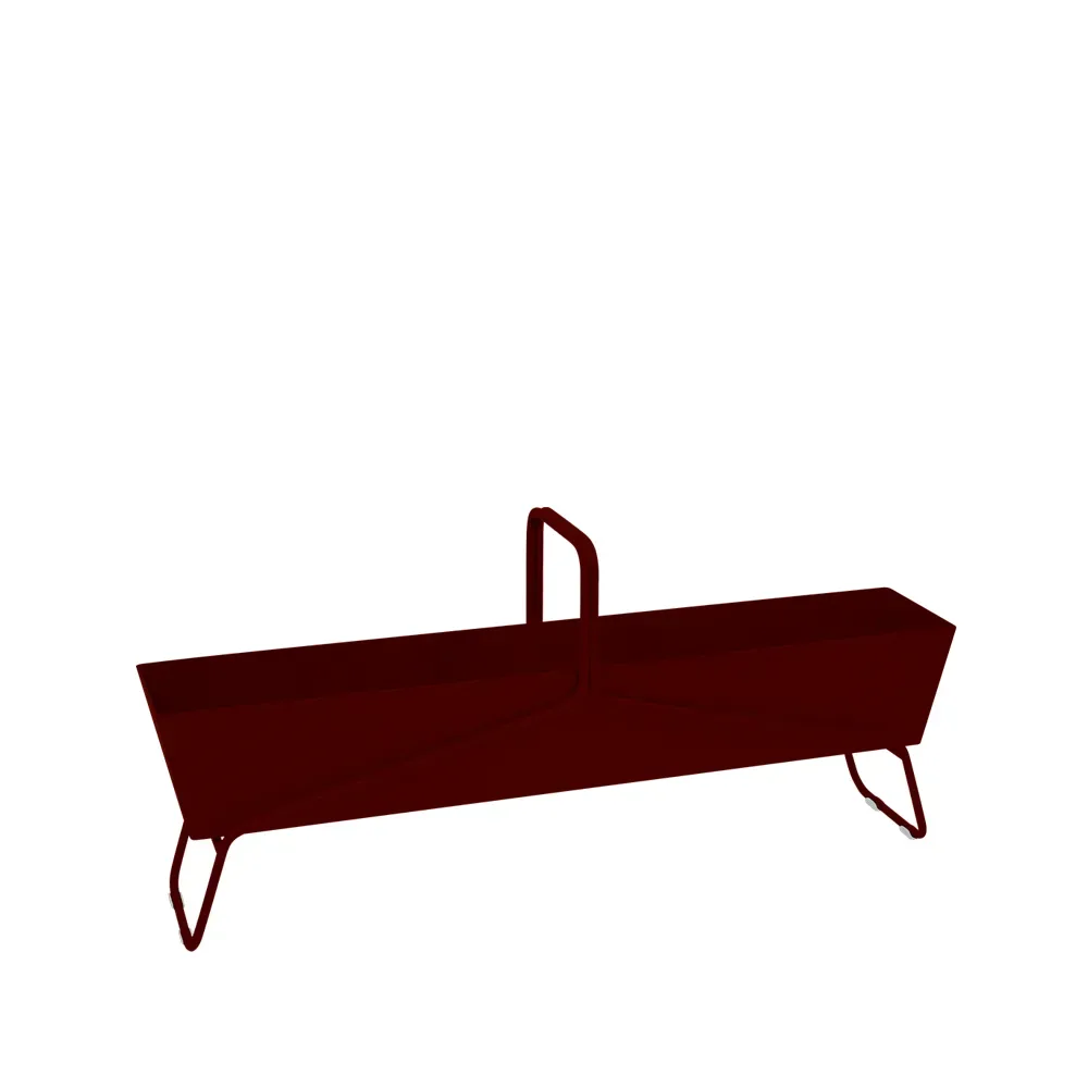 Fermob Basket long planteringsbox Black cherry (vinröd)