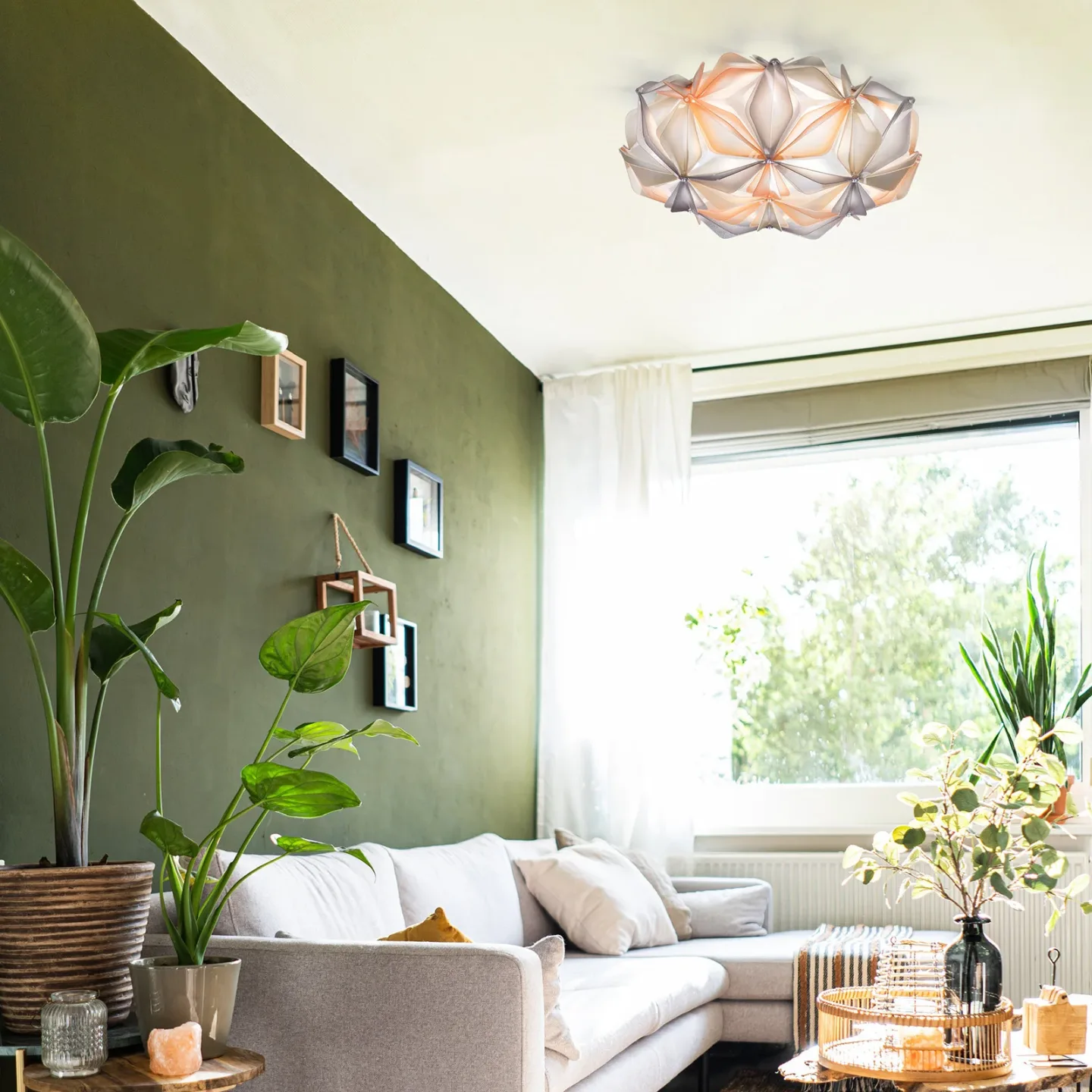 La Vie Decken-/Wandleuchte Ø50 Amber - Slamp La Vie M - Wohnzimmer - Design - Kunststoff - Rund