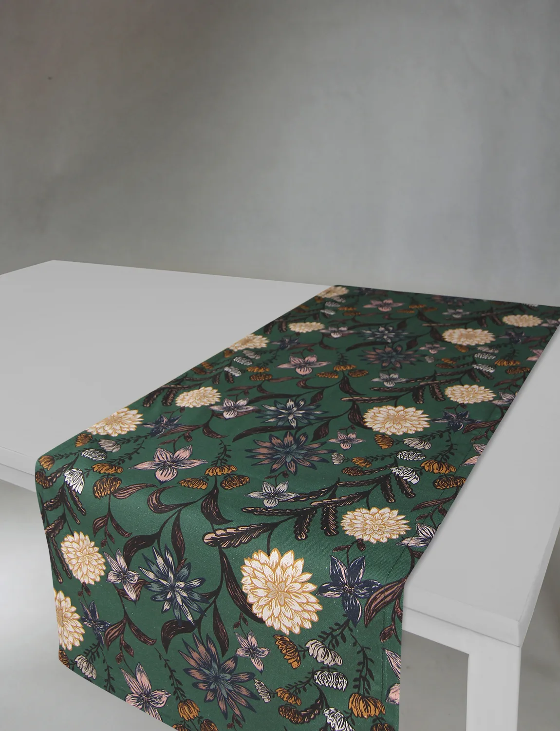 Løpere - Lotten (mørk grønn) (Størrelse: 40 x 140 cm)