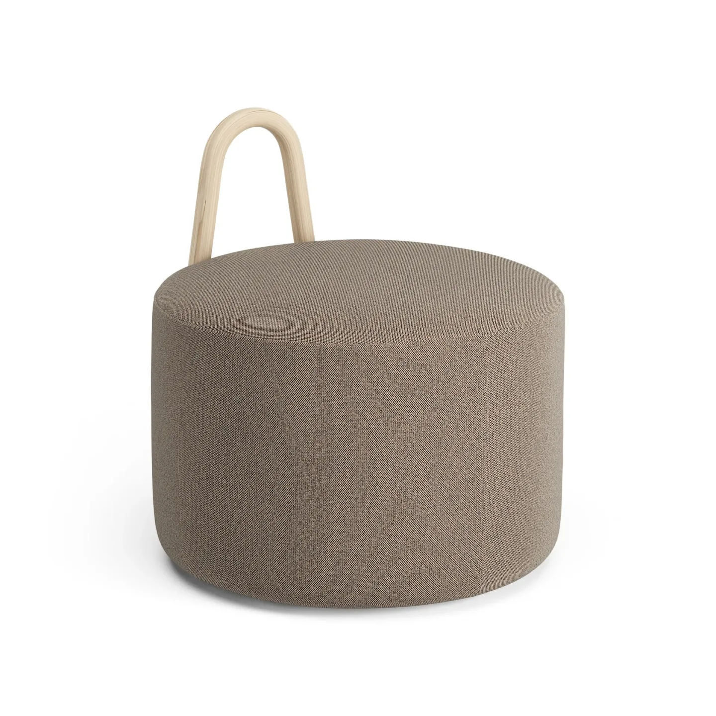 Swedese Amstelle puff mellan med hjul ek naturlack Main Line Flax 23