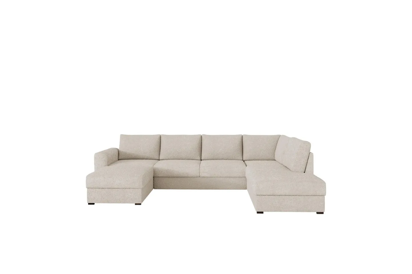 Taberk Soffa med Divan och Schäslong 4-sits - Beige