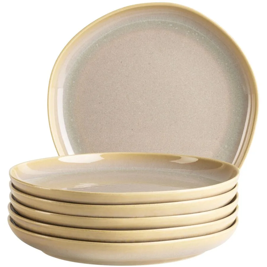 MÄSER Dessertteller-Set 6-tlg. Cordelia Beige Steinzeug
