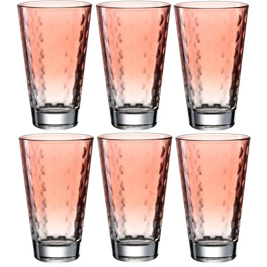 Trinkgläser-Set Leonardo Rot Glas 0.3 l