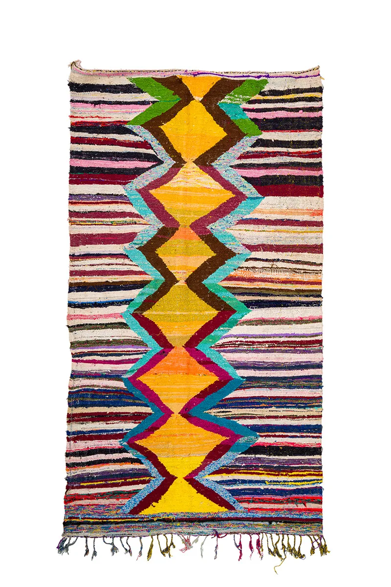 Marokkansk Boucherouite-teppe 150 x 285 cm (Størrelse: 150 x 285 cm)