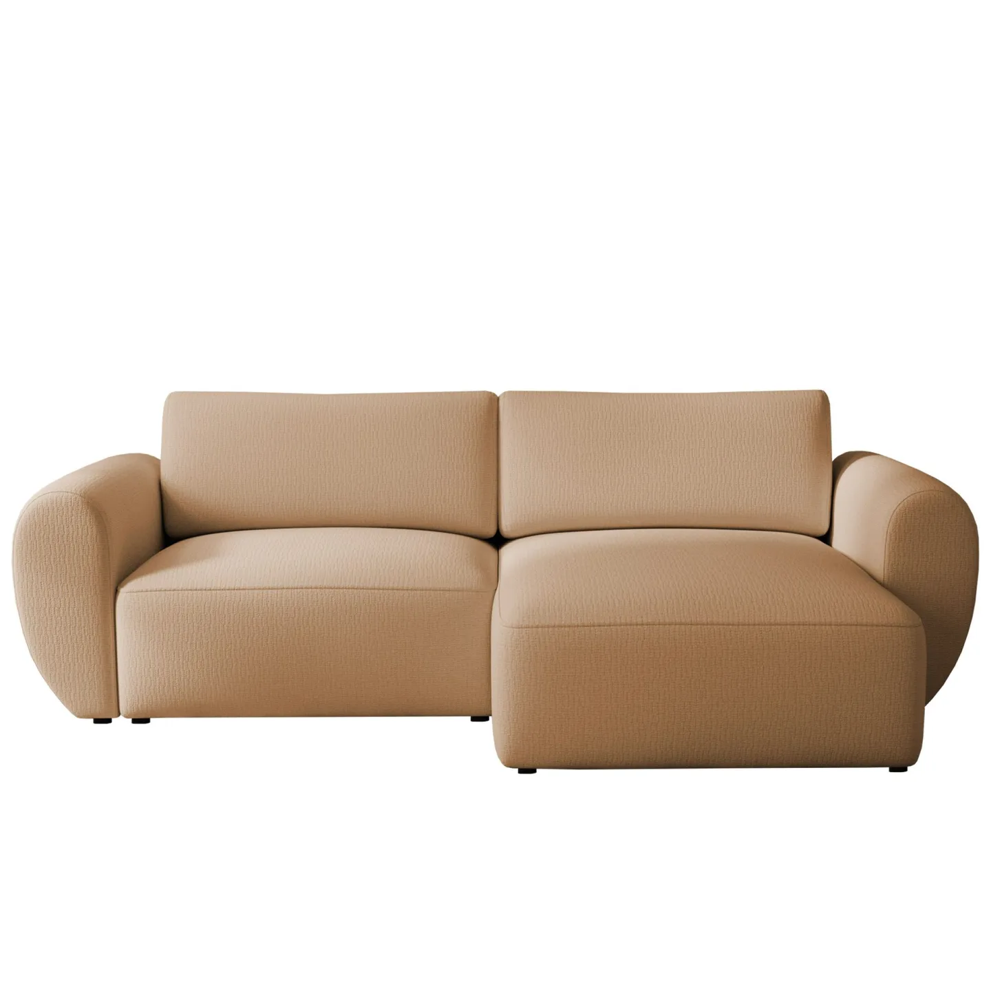 Osvar 3-sits Bäddsoffa med Divan Höger och Förvaring - Mörkbeige