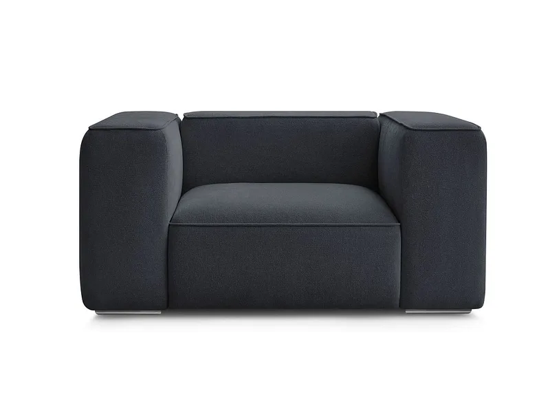 Sessel BOBOCHIC ZEPHYR Stoff mit Textur dunkelblau