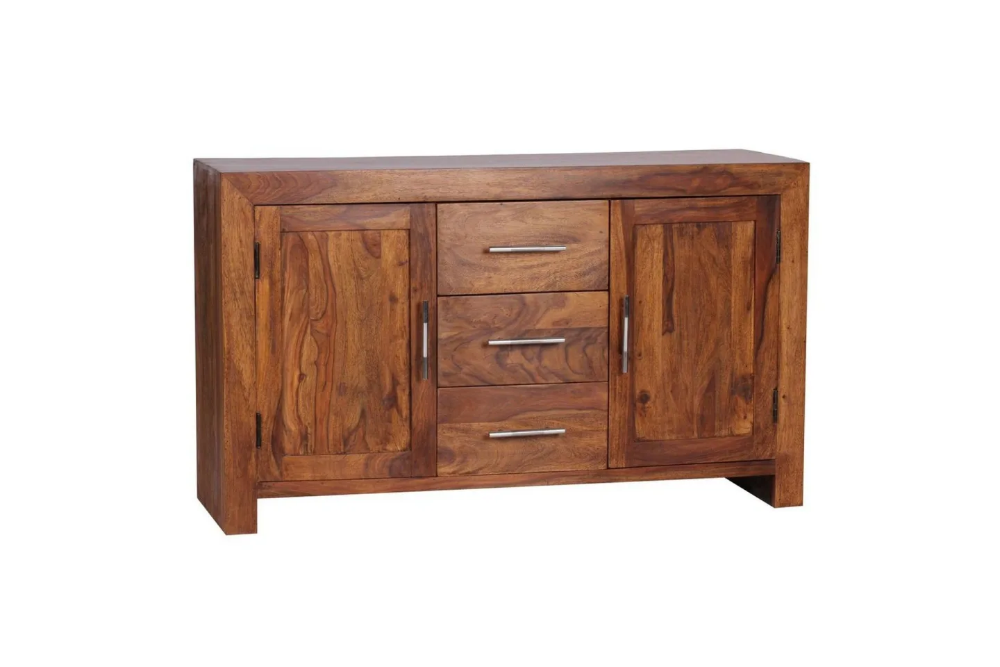 Sideboard Wohnling Massivt trä 118 x 40 cm 2 dörrar 3 lådor lantstil -