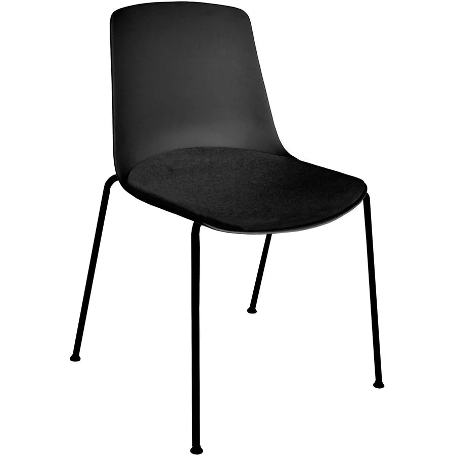 Bürostuhl Livio schwarz Polypropylen H 88 cm