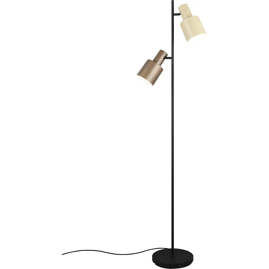 Stehlampe Maletto Schwarz Metall 48 cm 161 cm