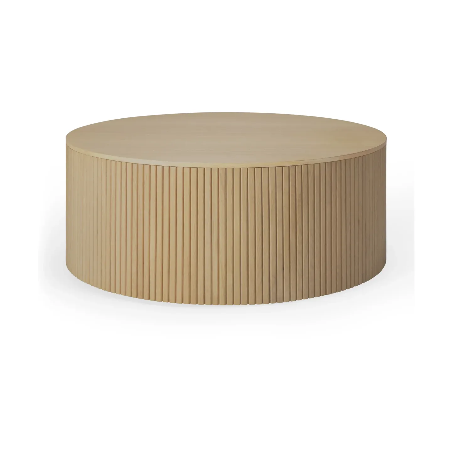 Ethnicraft Roller Max soffbord runt Ek, Ø80 cm