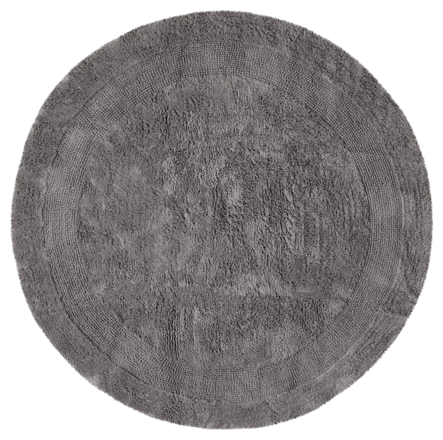 Rund baderomsmatte - Nila (mørkegrå) (Størrelse: Ø 120 cm)