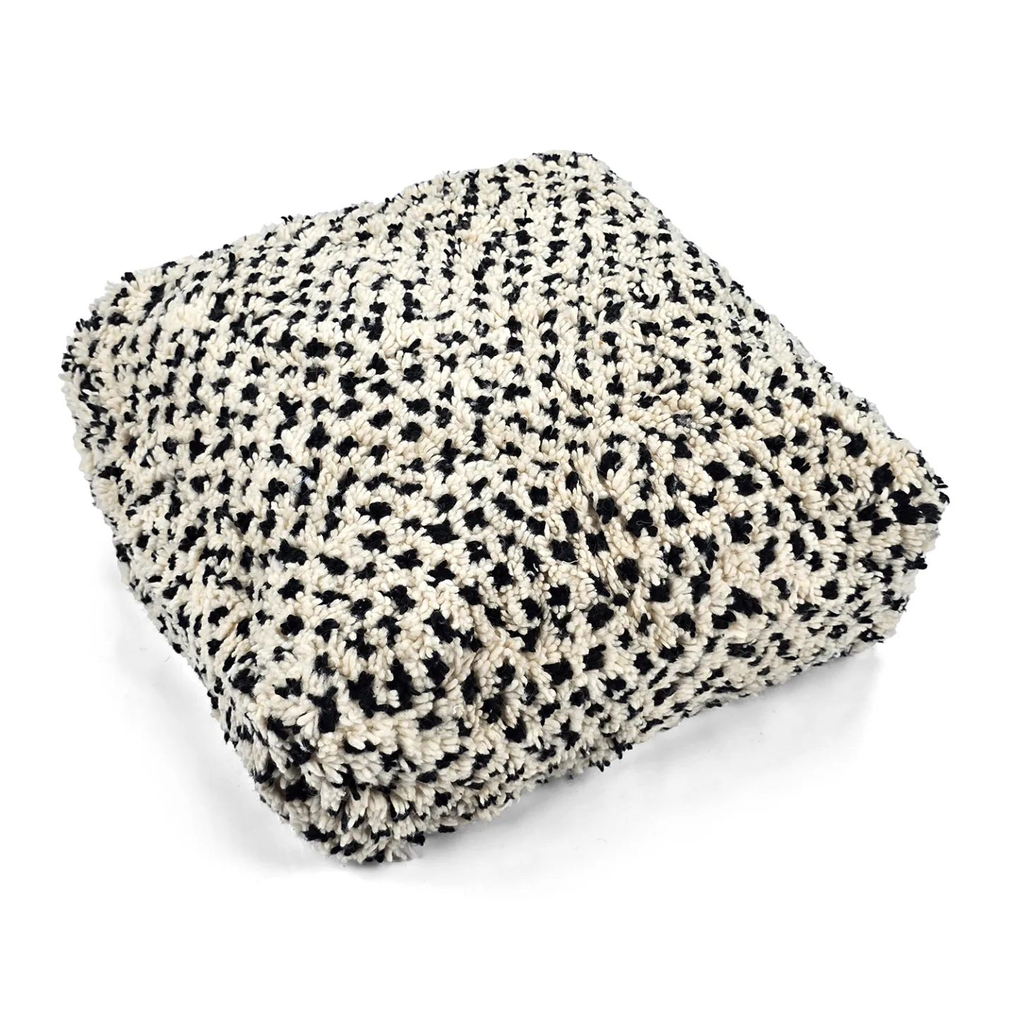Sittepuff - Marokkansk Beni Ourain 051 (Størrelse: 60 x 60 cm)
