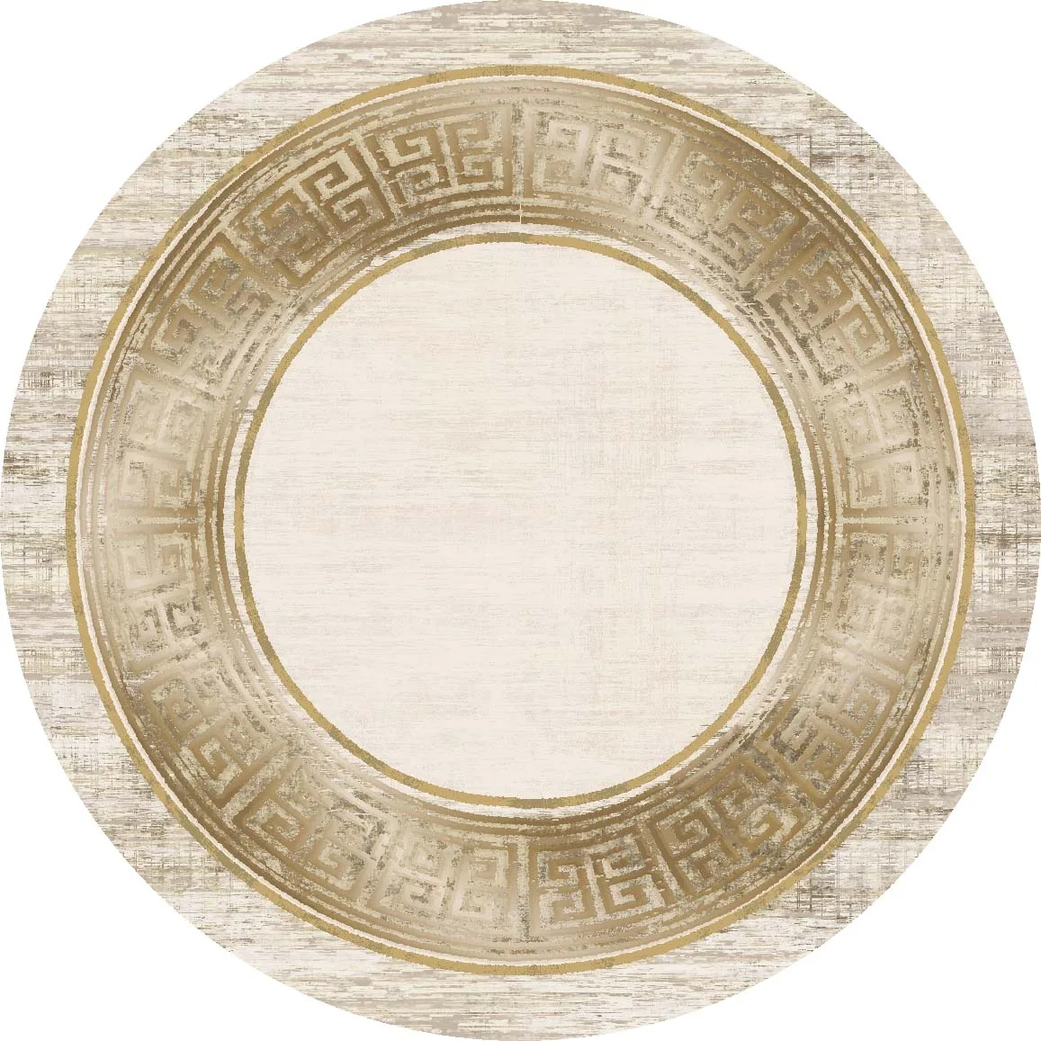 Rundt teppe - Tilos (beige) (Størrelse: Ø 160 cm)