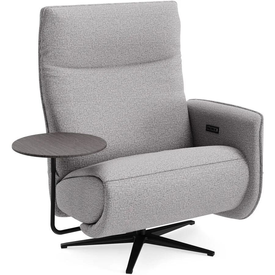 Relaxsessel Lidja hellgrau Stoff T 170 B 122 H 112 cm - Möbel Konfigurator: Traummöbel individuell zusammenstellen