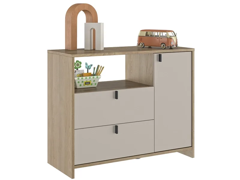 Kommode RITMO 1 Tür 2 Schubladen 40x96x78cm kastanie dekor