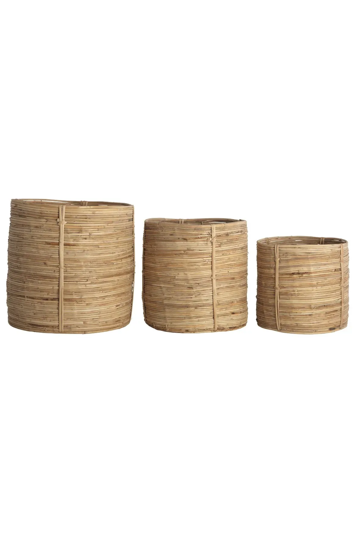 House Doctor Chaka Aufbewahrungskorb 3er-Pack Rattan-bambus