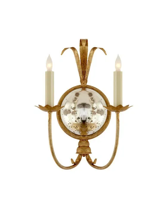 Gramercy Double Sconce Gilded Iron