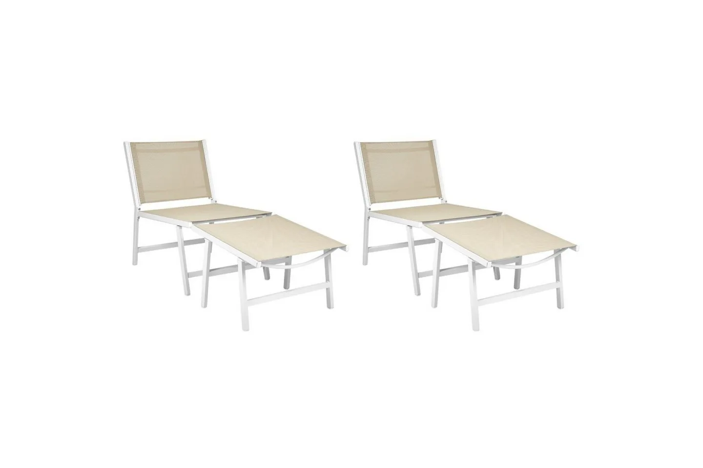Trädgårdsstol set om 2 Marceddi - Beige, vit