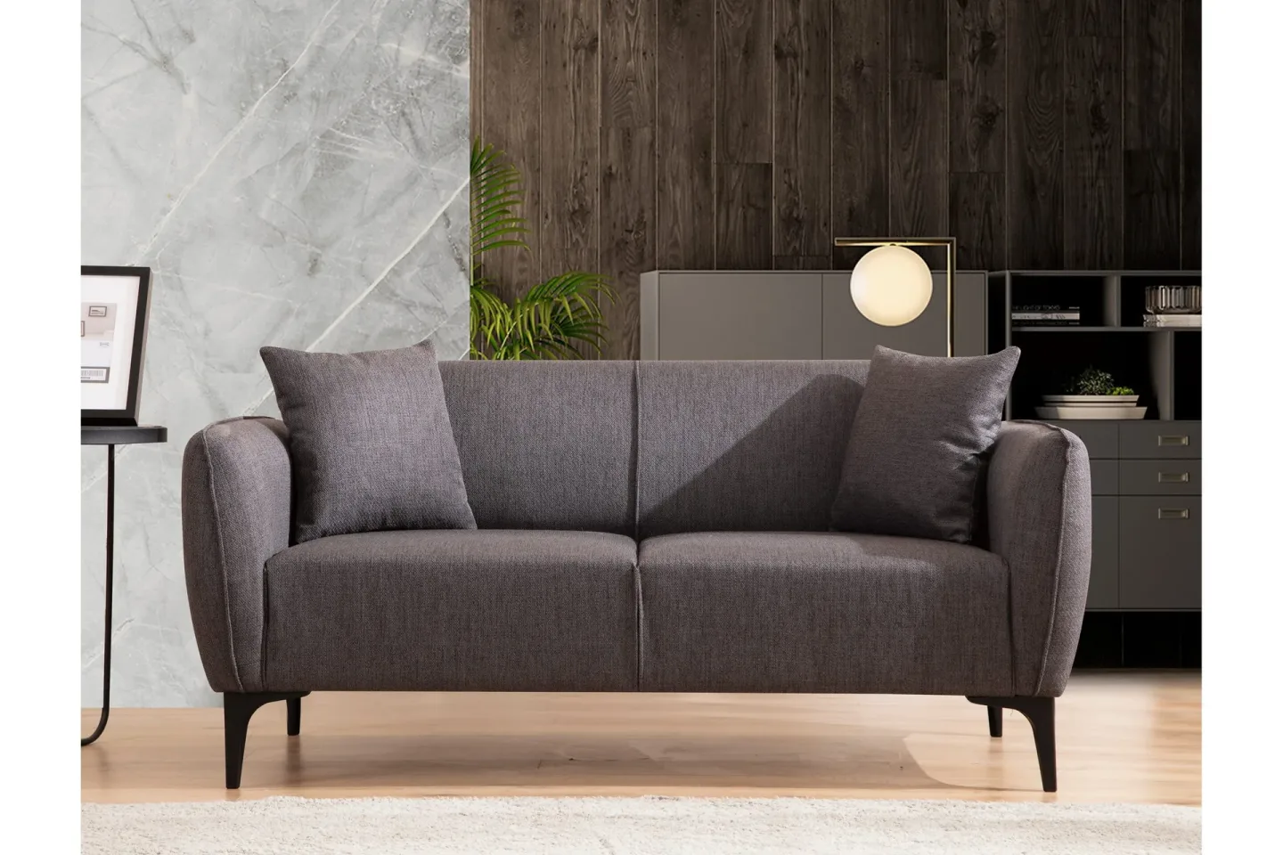 Rossland Soffa 2-sits - Mörkgrå