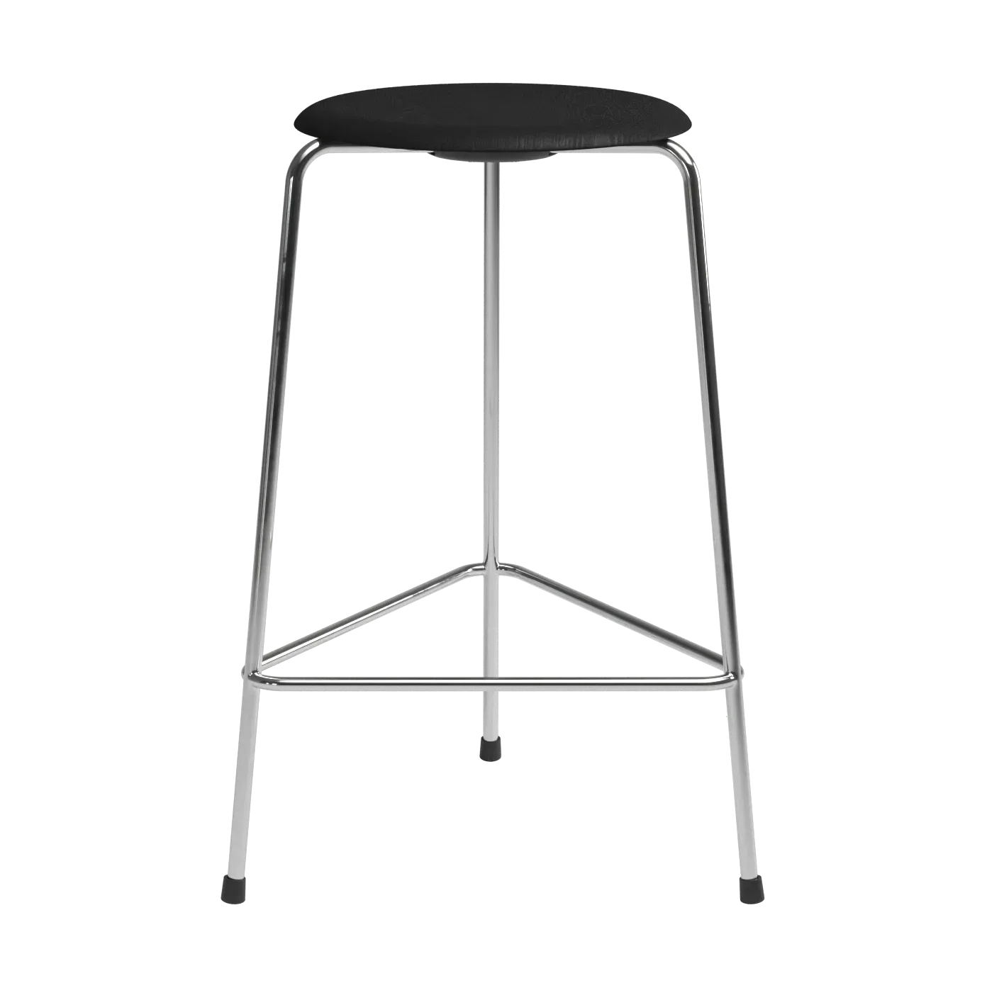 Fritz Hansen High Dot counter stool 3 ben Svart ask-krom