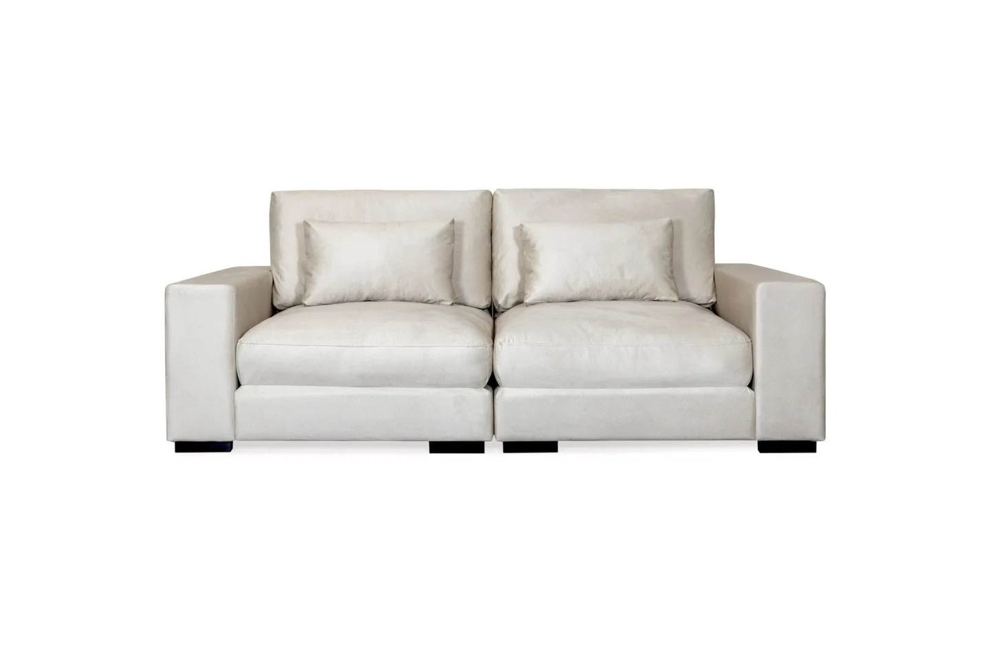 Dubai 2-sits soffa sammet Extra Djup - Vit