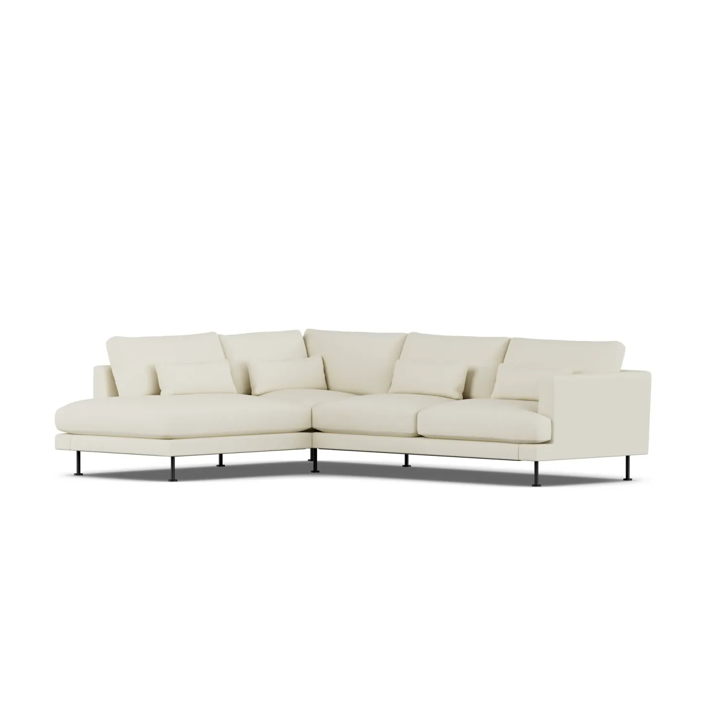 1898 Bredhult Sofa Oslo Nature 1540-Schwarzer Stahl, 3-sitzig A2