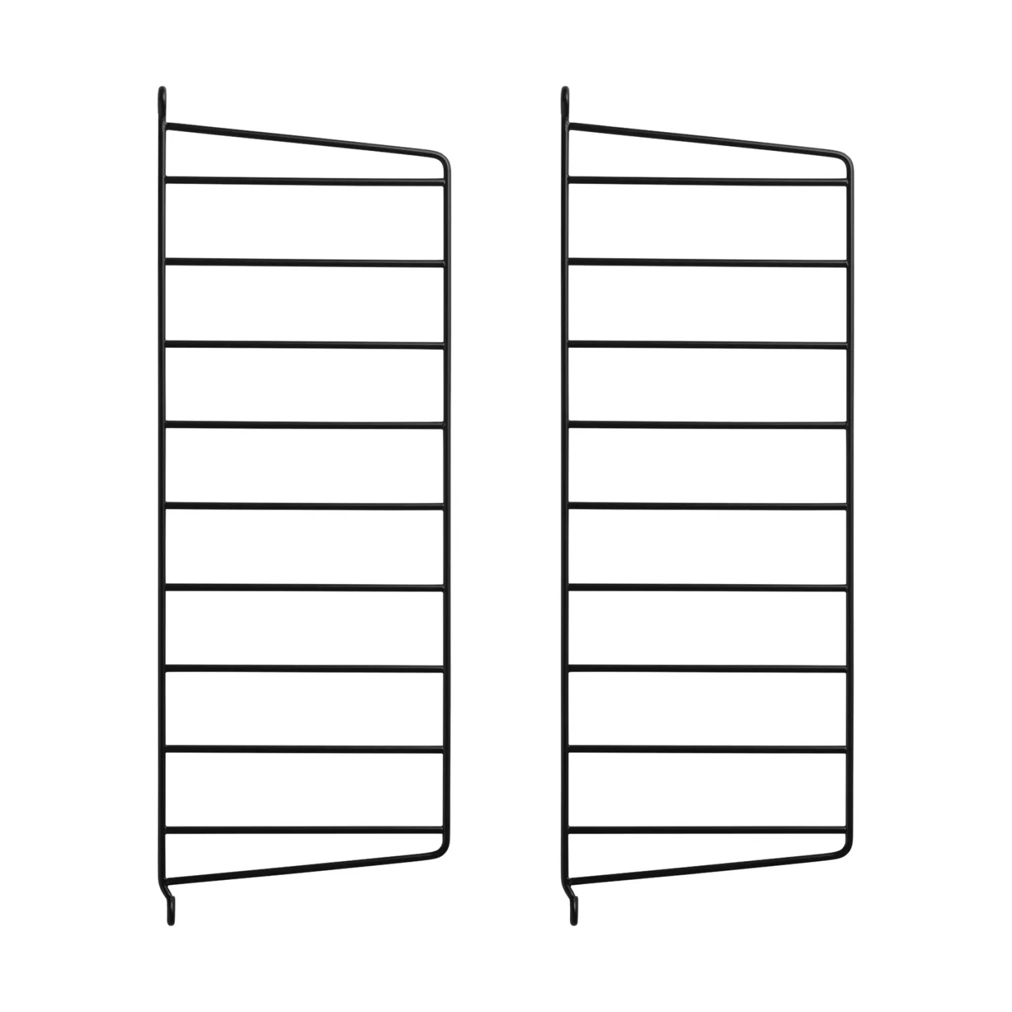 String String Wandleiter Schwarz, 50x20 cm, 2er-Pack