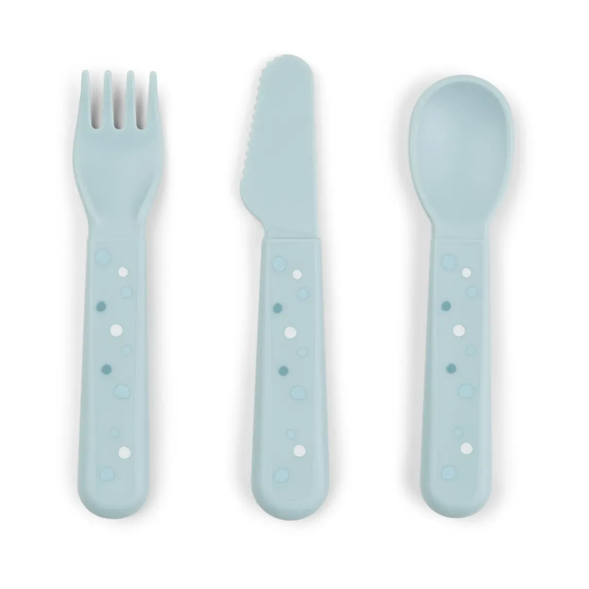 Done by deer Happy Dots Foodie Besteckset 3 Teile Blue