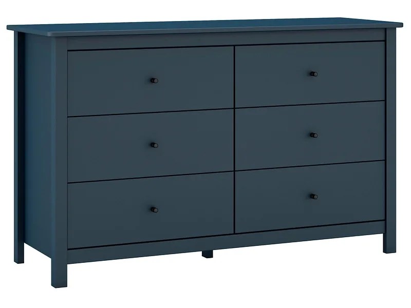 Kommode MARCKERIC MISTI 6 Schubladen 45x130x80cm dunkelblau matt