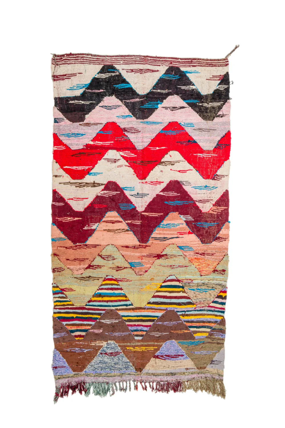 Marokkansk Boucherouite-teppe 160 x 295 cm (Størrelse: 160 x 295 cm)