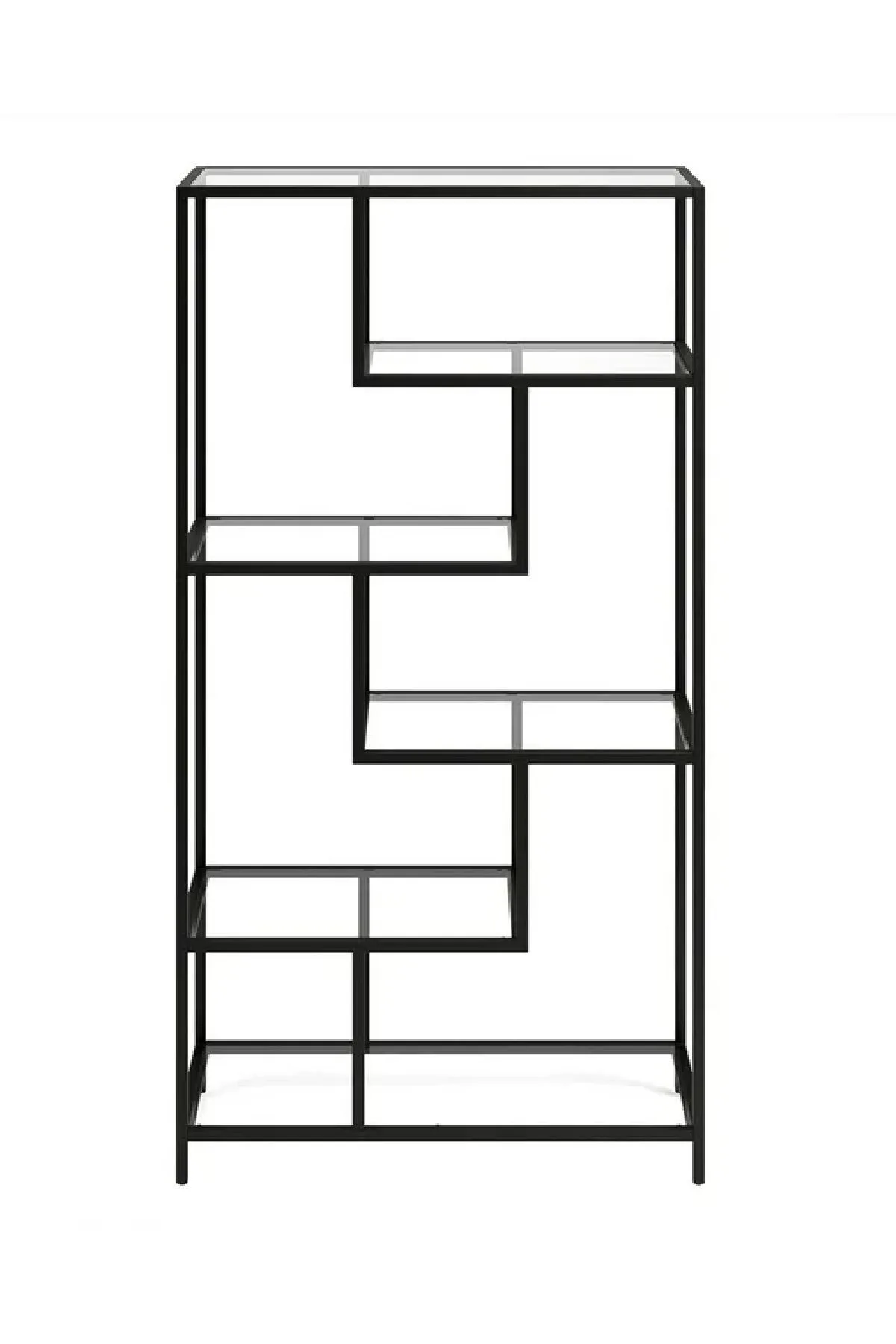 Sorena Bokhylla 90x172 cm - Svart och transparent