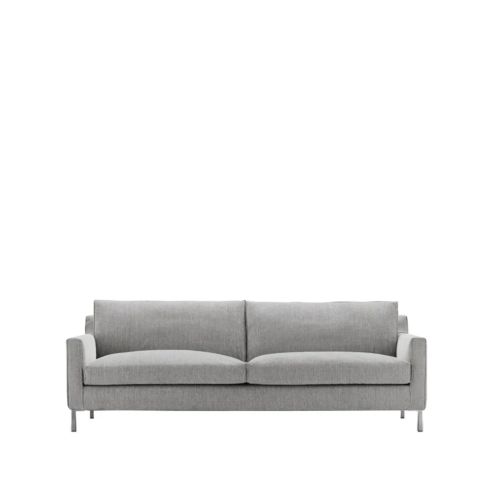 Eilersen Streamline 3-sitziges Sofa 220 cm bakar 47 hellgrau-Edelstahl