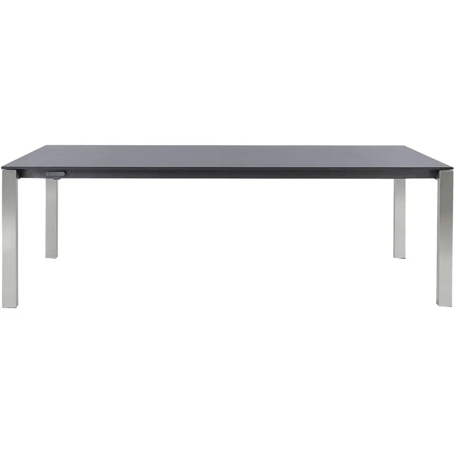Gartentisch ausziehbar Panama HPL Moonscape grey 180x90 cm - Farbe: Edelstahl gebürstet / Moonscape grey - Material: HPL/Edelstahl - Möbel
