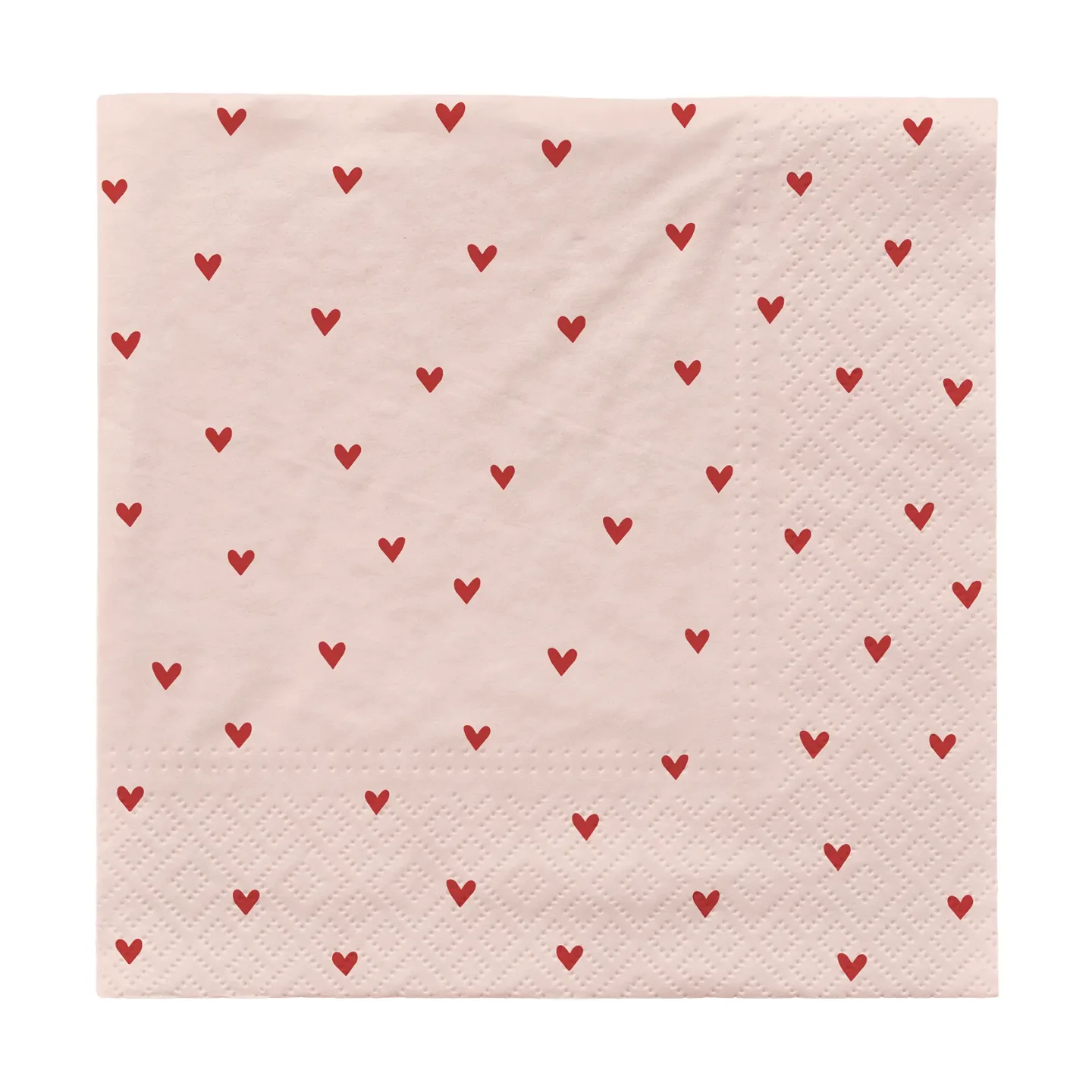 Broste Copenhagen Amor Papierservietten im 20er Pack 33x33 cm Soft pink-red