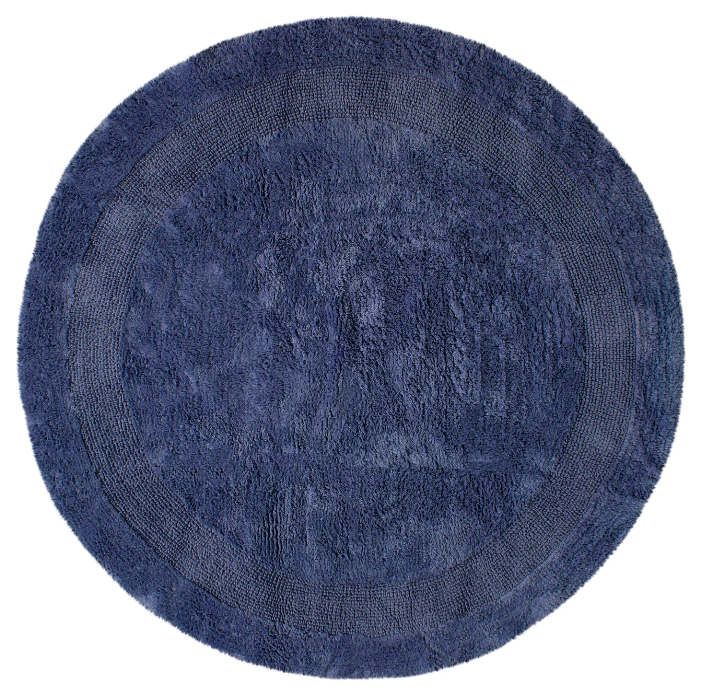 Rund baderomsmatte - Nila (blå) (Størrelse: Ø 120 cm)