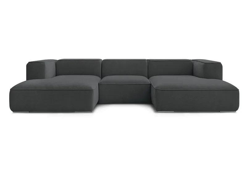 Wohnlandschaft BOBOCHIC ZEPHYR Stoff mit Textur dunkelgrau