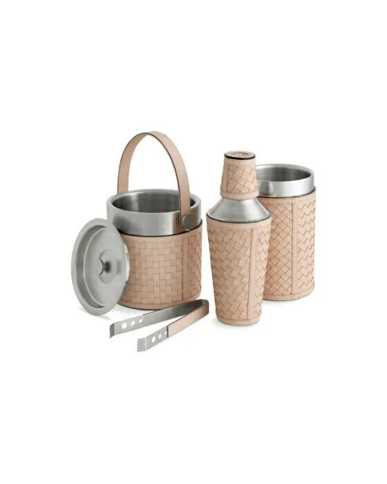 Sintra Bar Set Tan Leather Set of 3